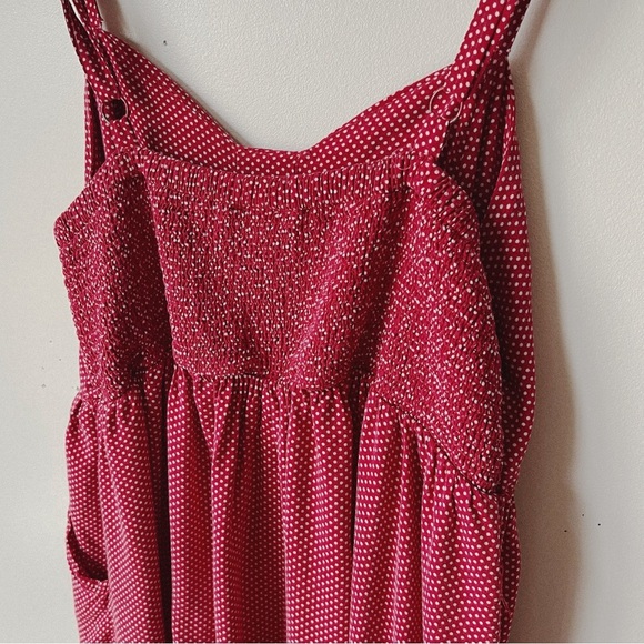 Torrid Women's Coral Polka Dot Sundress Adjustable Straps Empire Waist - Picture 3 of 4